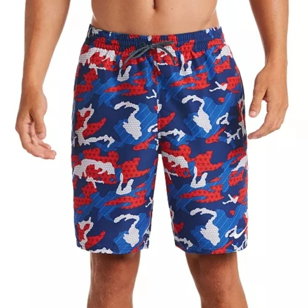 Nike Men's Swim Americana Camo Lap Volley Shorts with Mesh Lining Size Large